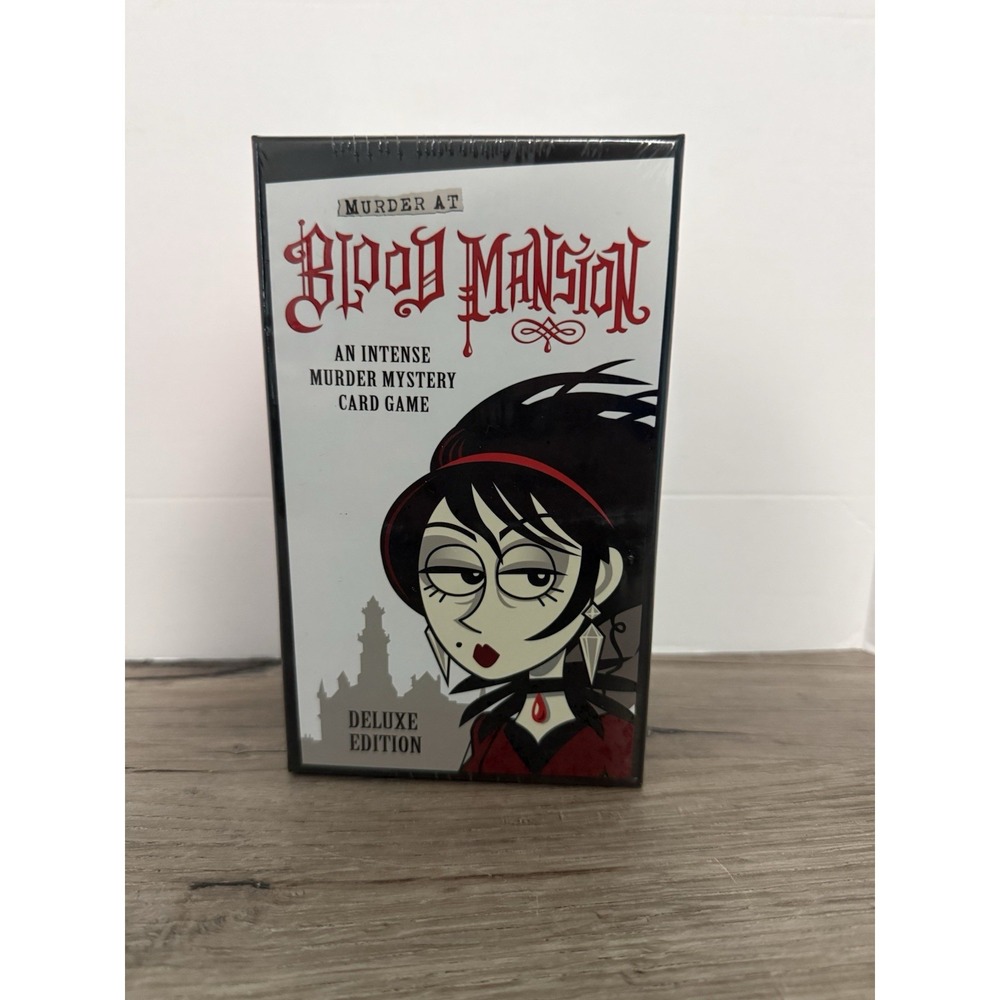 Murder At Blood Mansion Deluxe Murder Mystery Card Game NEW Sealed